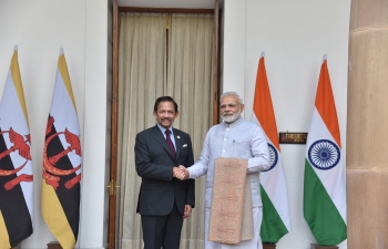 Shri Narendra Modi, Prime Minister of India, and the Sultan of Brunei held positive discussions in New Delhi on 25 January 2018.